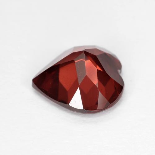 Grenat pyrope rouge naturelle forme de coeur, 1,83 ct, VVS-VS