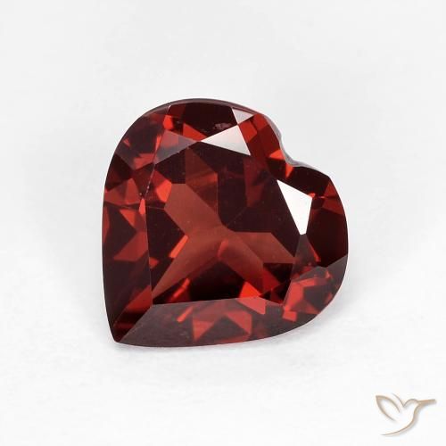 1.78ct Naturel Rouge sang profond Grenat pyrope, Cœur, VVS