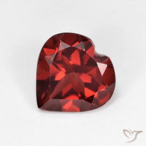 Grenat pyrope Rouge moyen naturelle Forme de coeur, 1.83 ct, VVS