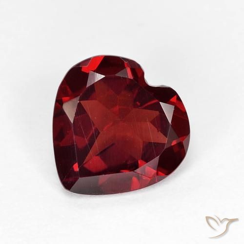 1.69ct Naturel Rouge sang profond Grenat pyrope, Cœur, VVS