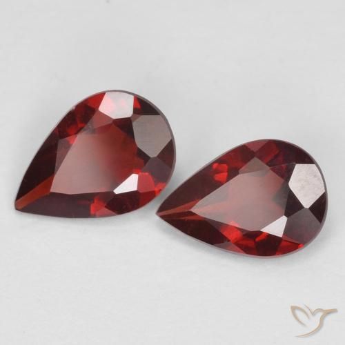 1.23ctw Naturel Rouge foncé Grenat pyrope, En forme de poire, VVS-VS