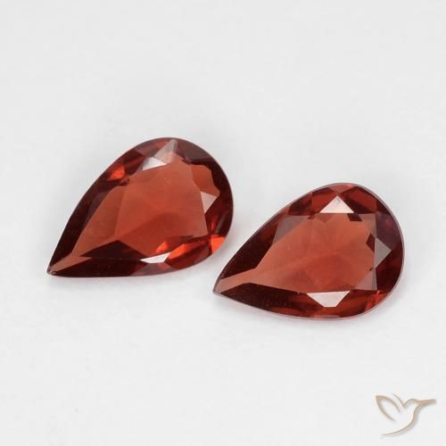 1.14ctw Naturel Rouge écarlate profond Grenat pyrope, En forme de poire, VVS-VS