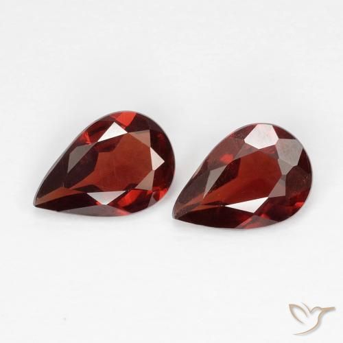 1.25ctw Naturel Rouge foncé Grenat pyrope, En forme de poire, VS