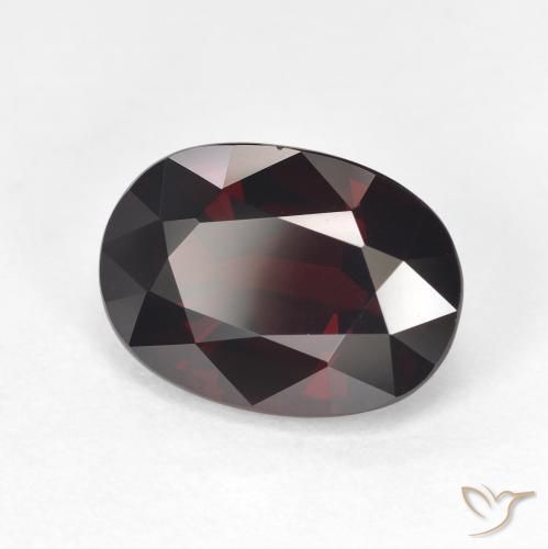 Grenat pyrope rouge naturelle coupe ovale, 6,22 ct, VVS-VS