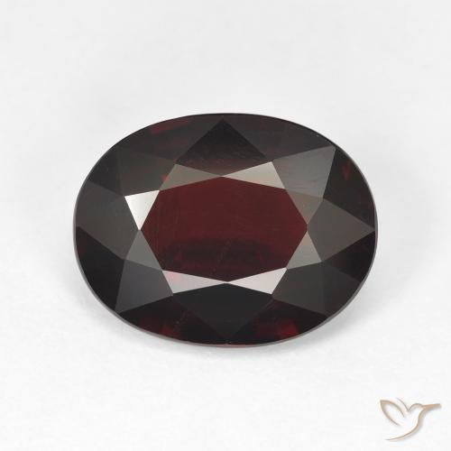 6.48ct Naturel Rouge noirâtre Grenat pyrope, ovale, VVS-VS