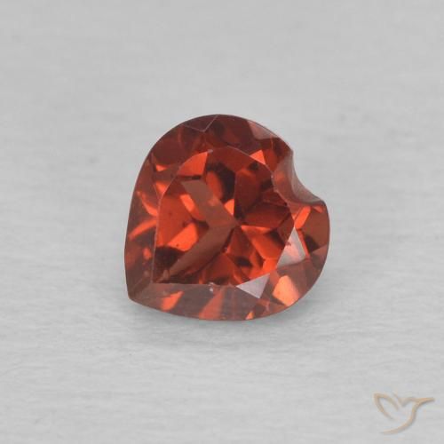 0.65ct Naturel Rouge groseille Grenat pyrope, Cœur, VVS-VS
