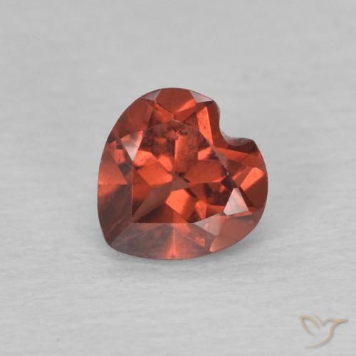 0.59ct Naturel Rouge groseille Grenat pyrope, Cœur, VVS-VS
