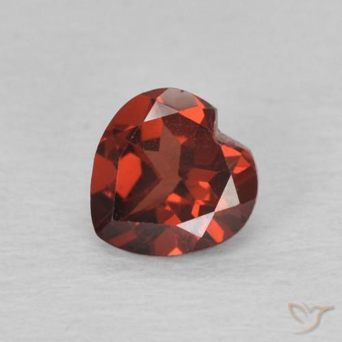 0.69ct Naturel Rouge groseille Grenat pyrope, Cœur, VVS-VS
