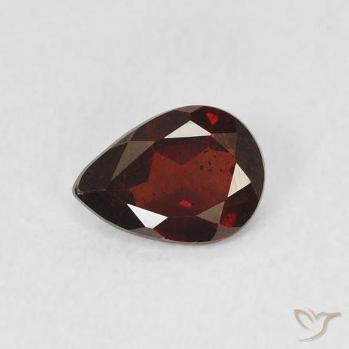 0.65ct Naturel Rouge foncé Grenat pyrope, En forme de poire, VS