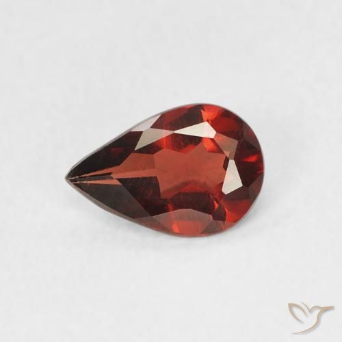 0.68ct Naturel Rouge sang profond Grenat pyrope, En forme de poire, VS
