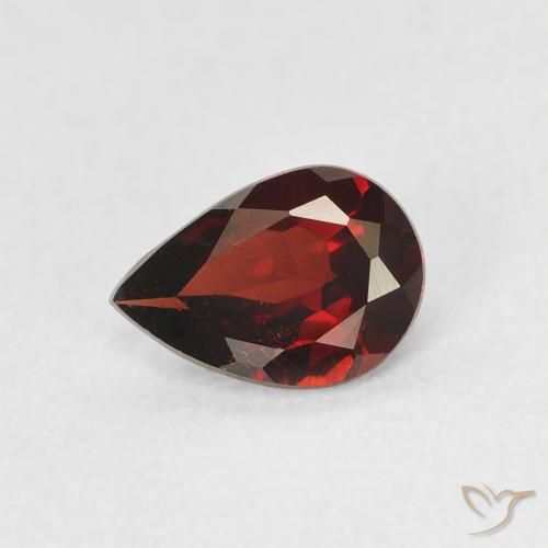 0.77ct Naturel Rouge foncé Grenat pyrope, En forme de poire, VS