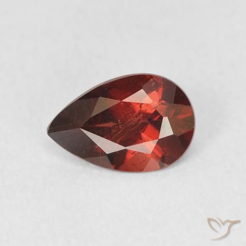 0.80ct Naturel Rouge sang profond Grenat pyrope, En forme de poire, VS