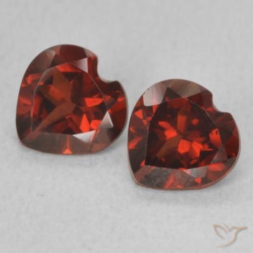 1.12ctw Naturel Rouge moyen Grenat pyrope, Cœur, VVS-VS