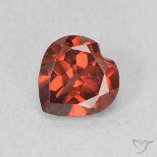 0.66ct Naturel Rouge écarlate Grenat pyrope, Cœur, VVS
