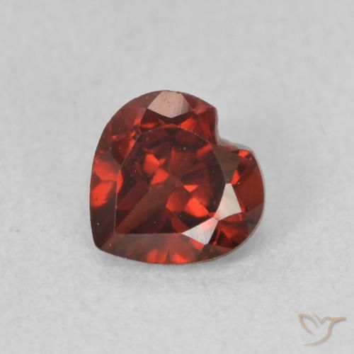 0.66ct Naturel Rouge foncé Grenat pyrope, Cœur, VVS