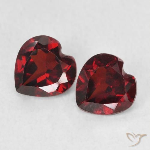 1.07ctw Naturel Rouge foncé Grenat pyrope, Cœur, VS