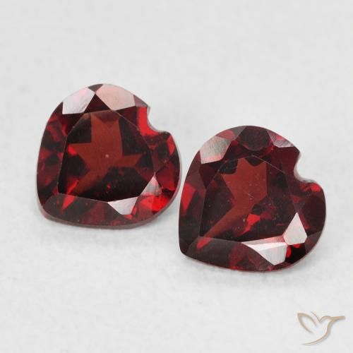 1.15ctw Naturel Rouge foncé Grenat pyrope, Cœur, VS