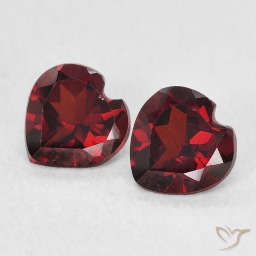 1.18ctw Naturel Rouge foncé Grenat pyrope, Cœur, VS
