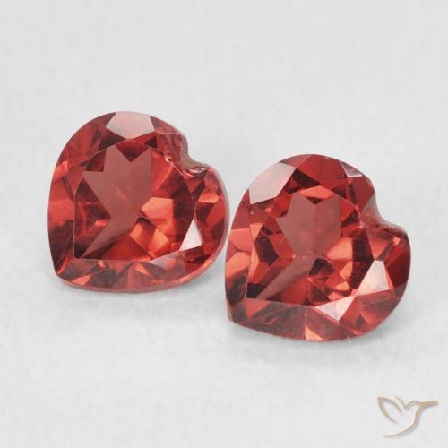 1.23ctw Naturel Rouge écarlate profond Grenat pyrope, Cœur, VS
