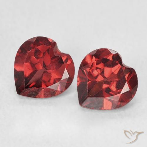 1.30ctw Naturel Rouge écarlate profond Grenat pyrope, Cœur, VS