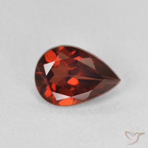 0.84ct Naturel Rouge moyen Grenat pyrope, En forme de poire, VVS-VS