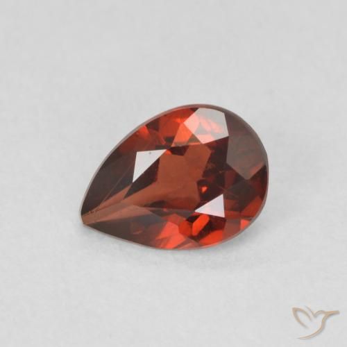 0.77ct Naturel Rouge foncé Grenat pyrope, En forme de poire, VS