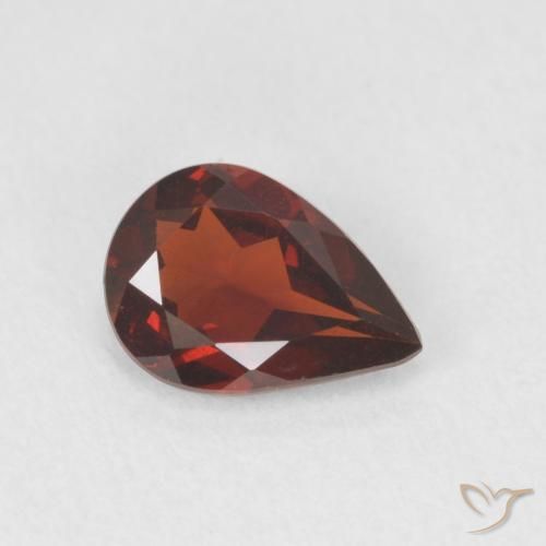 Grenat pyrope Rouge Sangria naturelle En forme de poire, 0.73 ct, VVS-VS