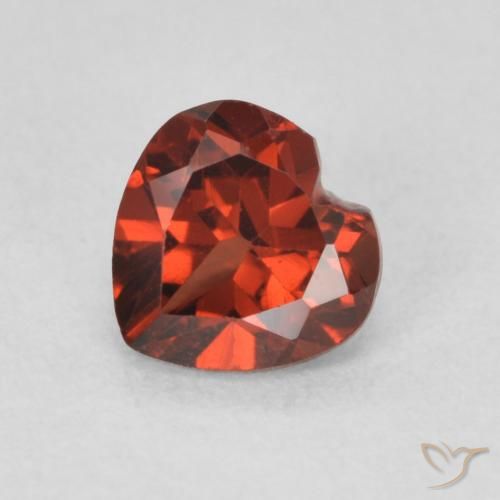 0.64ct Naturel Rouge écarlate Grenat pyrope, Cœur, VVS-VS
