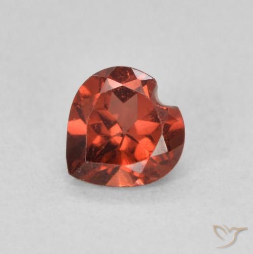 0.66ct Naturel Rouge écarlate Grenat pyrope, Cœur, VVS-VS