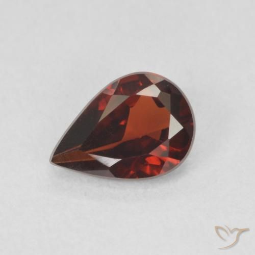0.82ct Naturel Rouge foncé Grenat pyrope, En forme de poire, VVS-VS