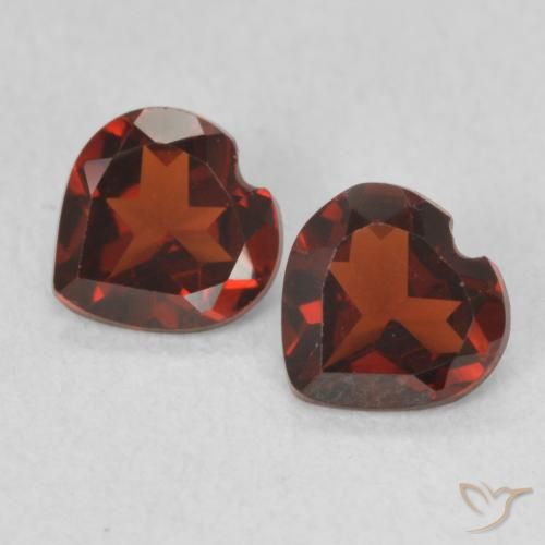 0.92ctw Naturel Rouge foncé Grenat pyrope, Cœur, VVS-VS
