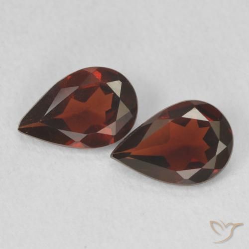 1.15ctw Naturel Rouge foncé Grenat pyrope, En forme de poire, VVS-VS