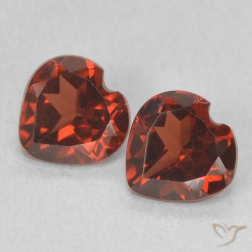 1.01ctw Naturel Rouge vif Grenat pyrope, Cœur, VVS-VS