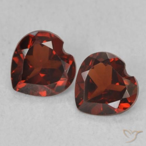 0.96ctw Naturel Rouge foncé Grenat pyrope, Cœur, VS