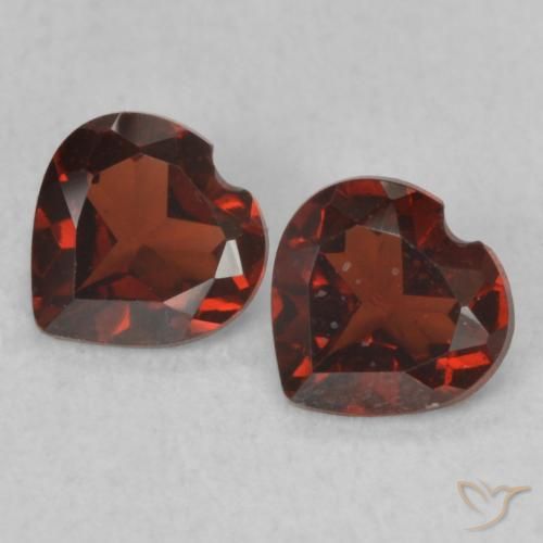 0.92ctw Naturel Rouge sang profond Grenat pyrope, Cœur, VS
