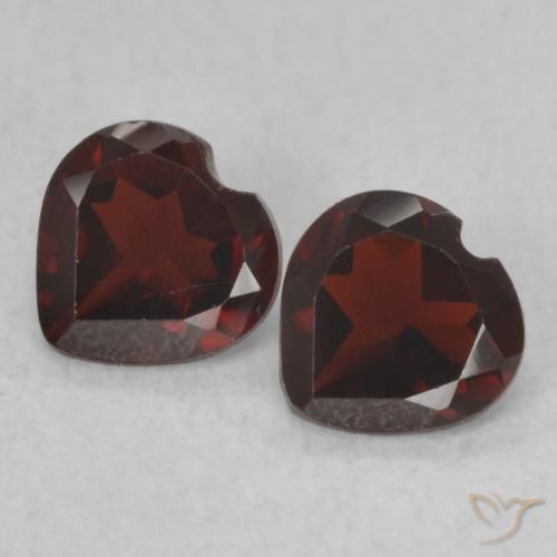 0.96ctw Naturel Rouge foncé Grenat pyrope, Cœur, VS