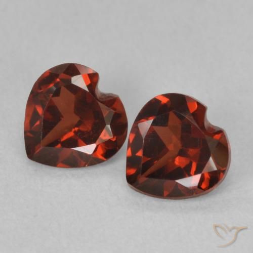 1.10ctw Naturel Rouge foncé Grenat pyrope, Cœur, VS