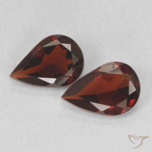 1.33ctw Naturel Rouge groseille Grenat pyrope, En forme de poire, VVS-VS