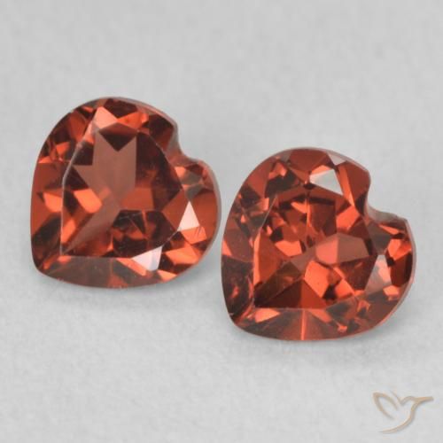 1.11ctw Naturel Rouge vif Grenat pyrope, Cœur, VVS-VS