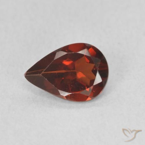 0.72ct Naturel Rouge moyen Grenat pyrope, En forme de poire, VVS