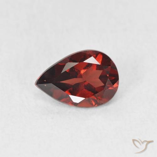 0.78ct Naturel Rouge groseille Grenat pyrope, En forme de poire, VVS