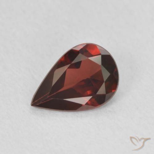 0.74ct Naturel Rouge intense Grenat pyrope, En forme de poire, VVS