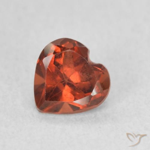0.60ct Naturel Rouge groseille Grenat pyrope, Cœur, VVS