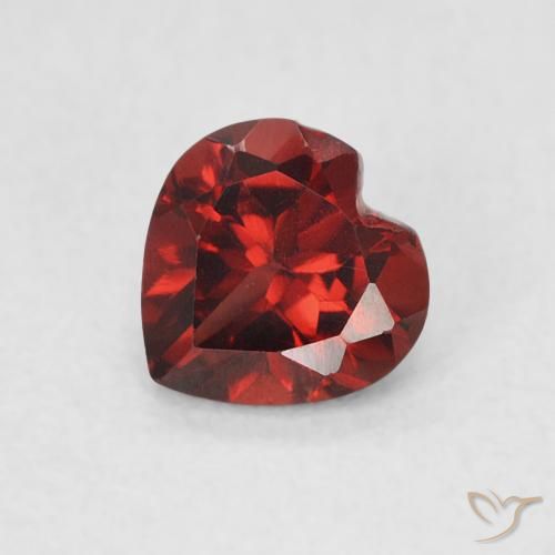 0.60ct Naturel Rouge groseille Grenat pyrope, Cœur, VVS
