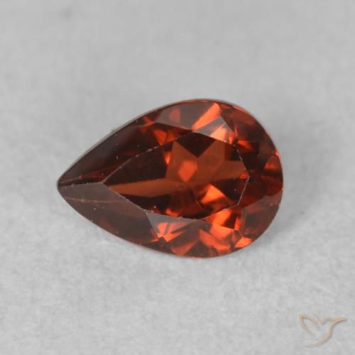 0.52ct Naturel Rouge foncé Grenat pyrope, En forme de poire, VS