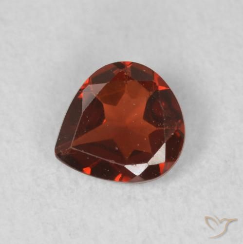 0.45ct Naturel Rouge moyen Grenat pyrope, En forme de poire, VS