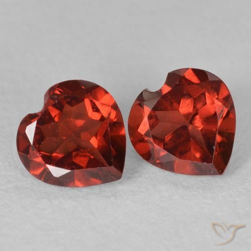 1.27ctw Naturel Rouge vif Grenat pyrope, Cœur, VVS-VS