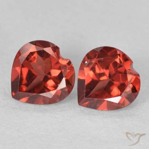 1.26ctw Naturel Rouge vif Grenat pyrope, Cœur, VS