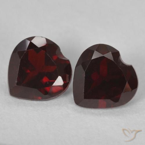 1.10ctw Naturel Rouge foncé Grenat pyrope, Cœur, VVS-VS