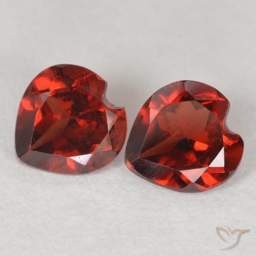 0.89ctw Naturel Rouge moyen Grenat pyrope, Cœur, VVS-VS